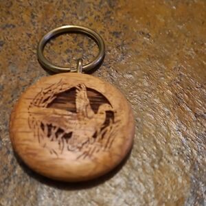 Tan Wooden Duck Key Holder